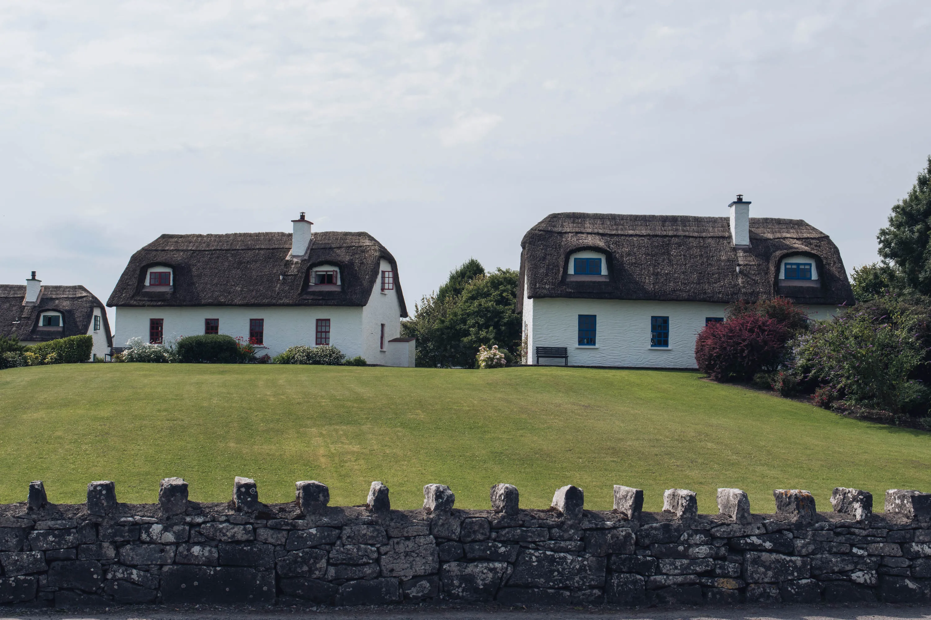 Irish thatched roof houses